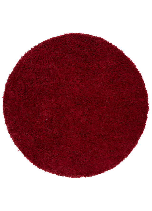 Vloerkleed Essence Rond Shaggy Monochroom Rood