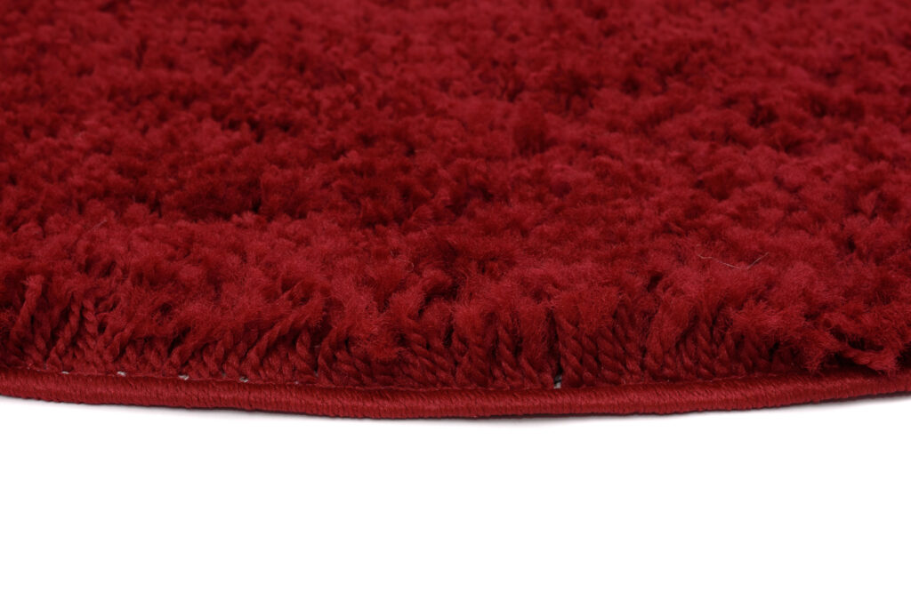 Vloerkleed Essence Rond Shaggy Monochroom Rood