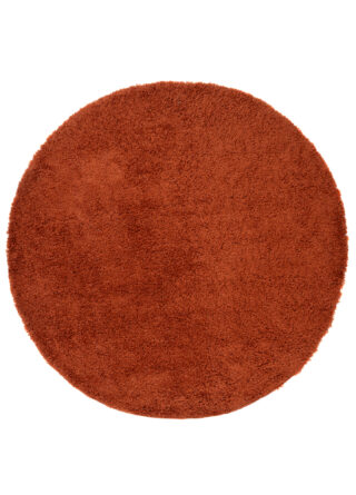 Vloerkleed Essence Rond Shaggy Monochroom Terracotta