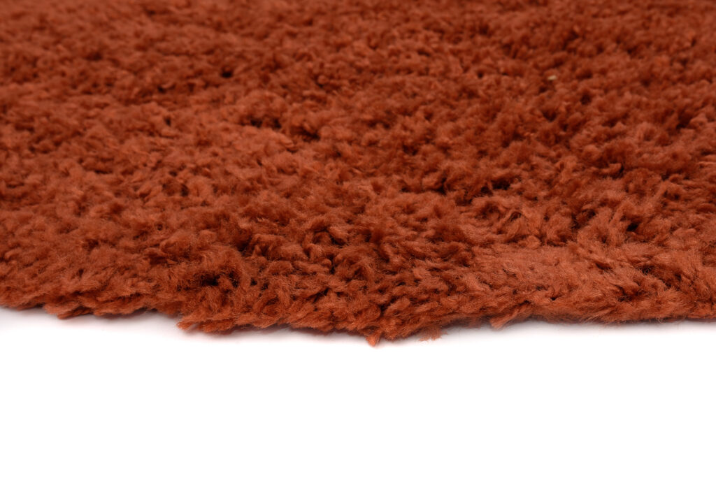 Vloerkleed Essence Rond Shaggy Monochroom Terracotta