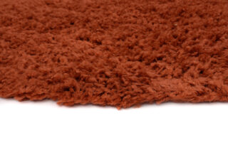 Vloerkleed Essence Rond Shaggy Monochroom Terracotta
