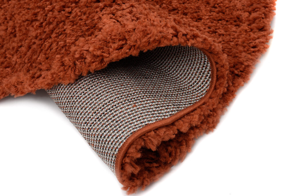 Vloerkleed Essence Rond Shaggy Monochroom Terracotta
