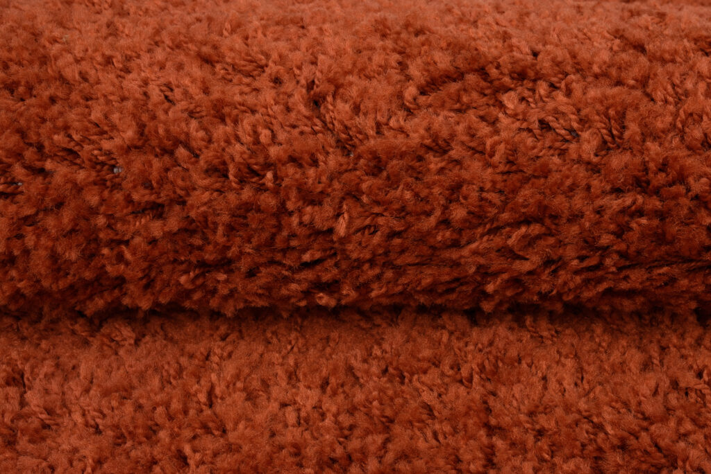 Vloerkleed Essence Rond Shaggy Monochroom Terracotta
