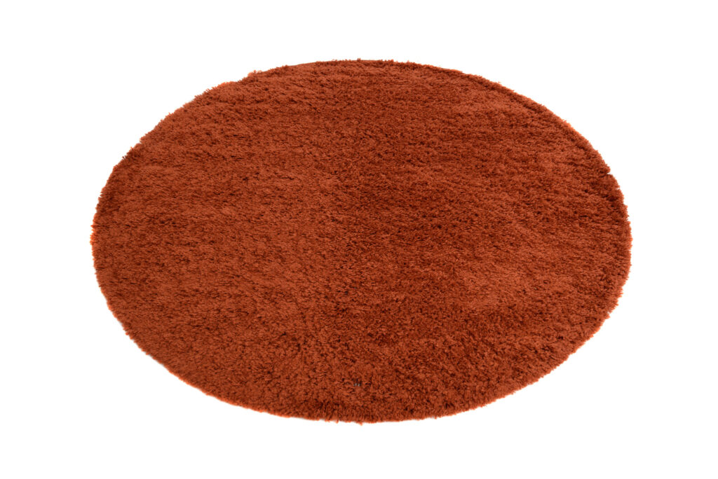 Vloerkleed Essence Rond Shaggy Monochroom Terracotta