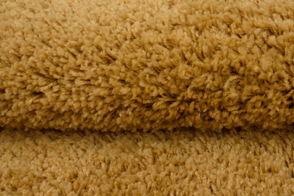 Vloerkleed Essence Rond Shaggy Monochroom Mosterd