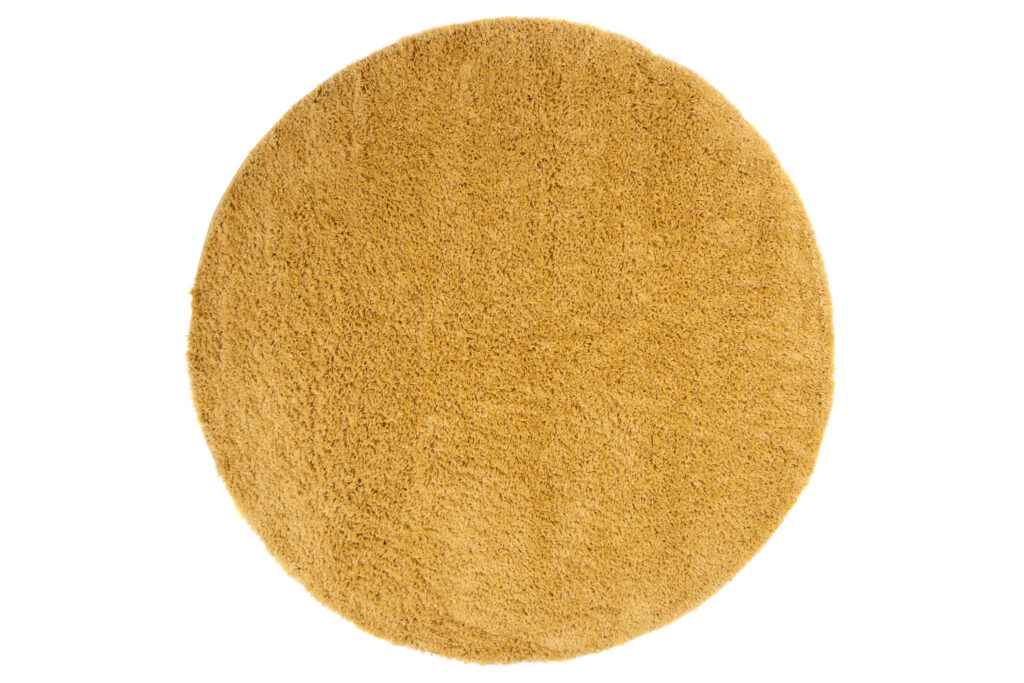 Vloerkleed Essence Rond Shaggy Monochroom Mosterd