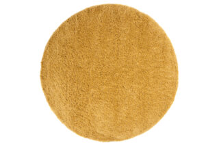 Vloerkleed Essence Rond Shaggy Monochroom Mosterd