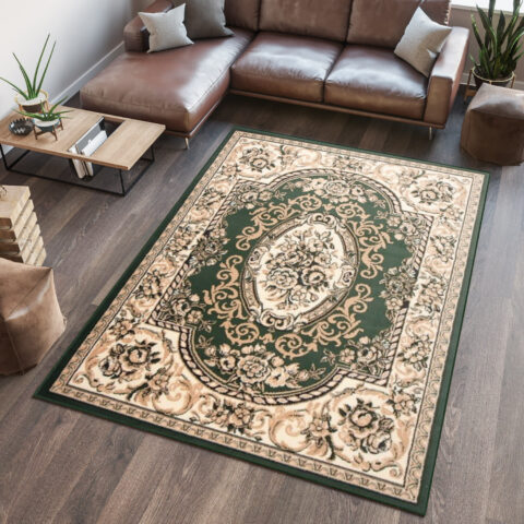 Vloerkleed Atlas Groen CremeTraditioneel Ornamenten