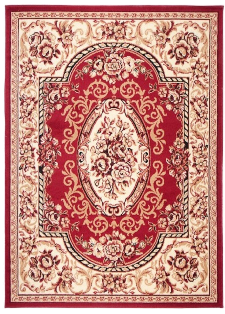 Vloerkleed Atlas Rood Creme Traditioneel Ornamenten