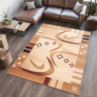 Vloerkleed Atlas Beige Bruin Geometrisch Abstract