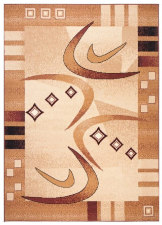 Vloerkleed Atlas Beige Bruin Geometrisch Abstract