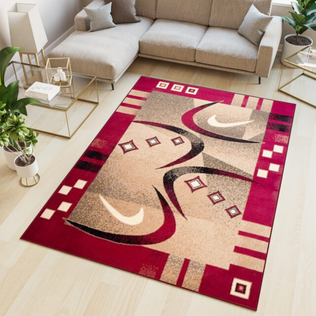 Vloerkleed Atlas Beige Groen Modern Gebloemd