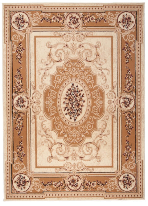 Vloerkleed Atlas Creme Beige Traditioneel Medaillon