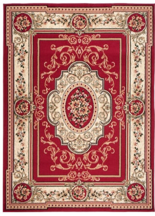 Vloerkleed Atlas Rood Creme Traditioneel Medaillon