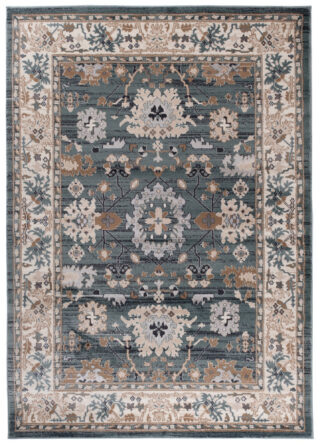Vloerkleed Colorado Klassiek Blauw Beige Frame