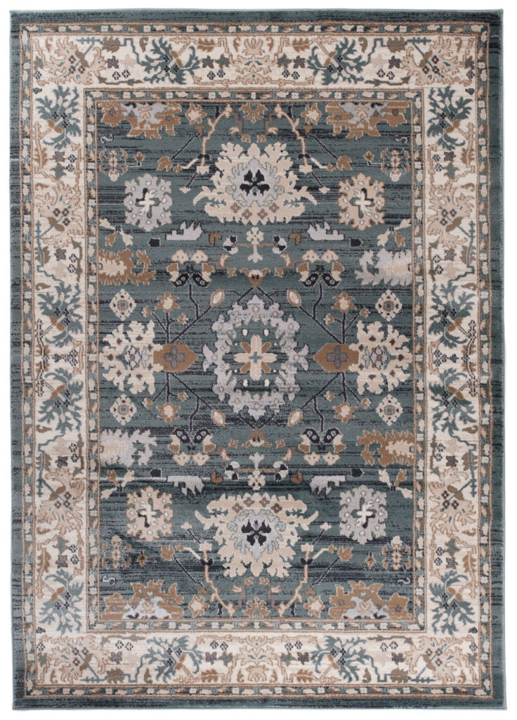 Vloerkleed Colorado Klassiek Blauw Beige Frame