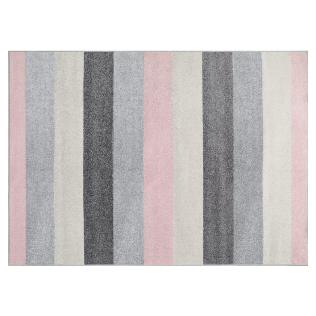 Vloerkleed Lazur Grijs Roze Geometrisch Lijnen