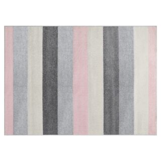 Vloerkleed Lazur Grijs Roze Geometrisch Lijnen