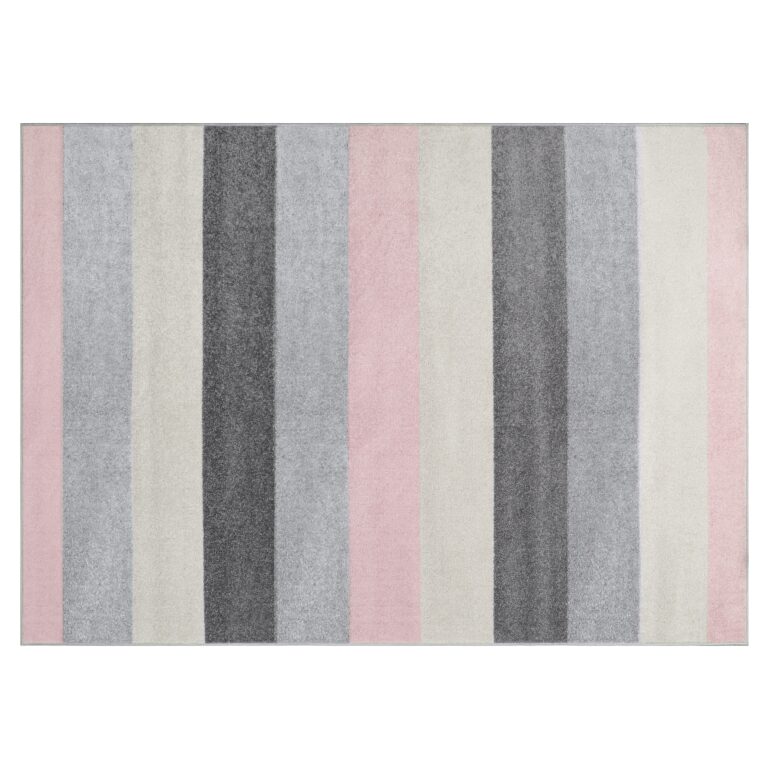 Vloerkleed Lazur Grijs Roze Geometrisch Lijnen