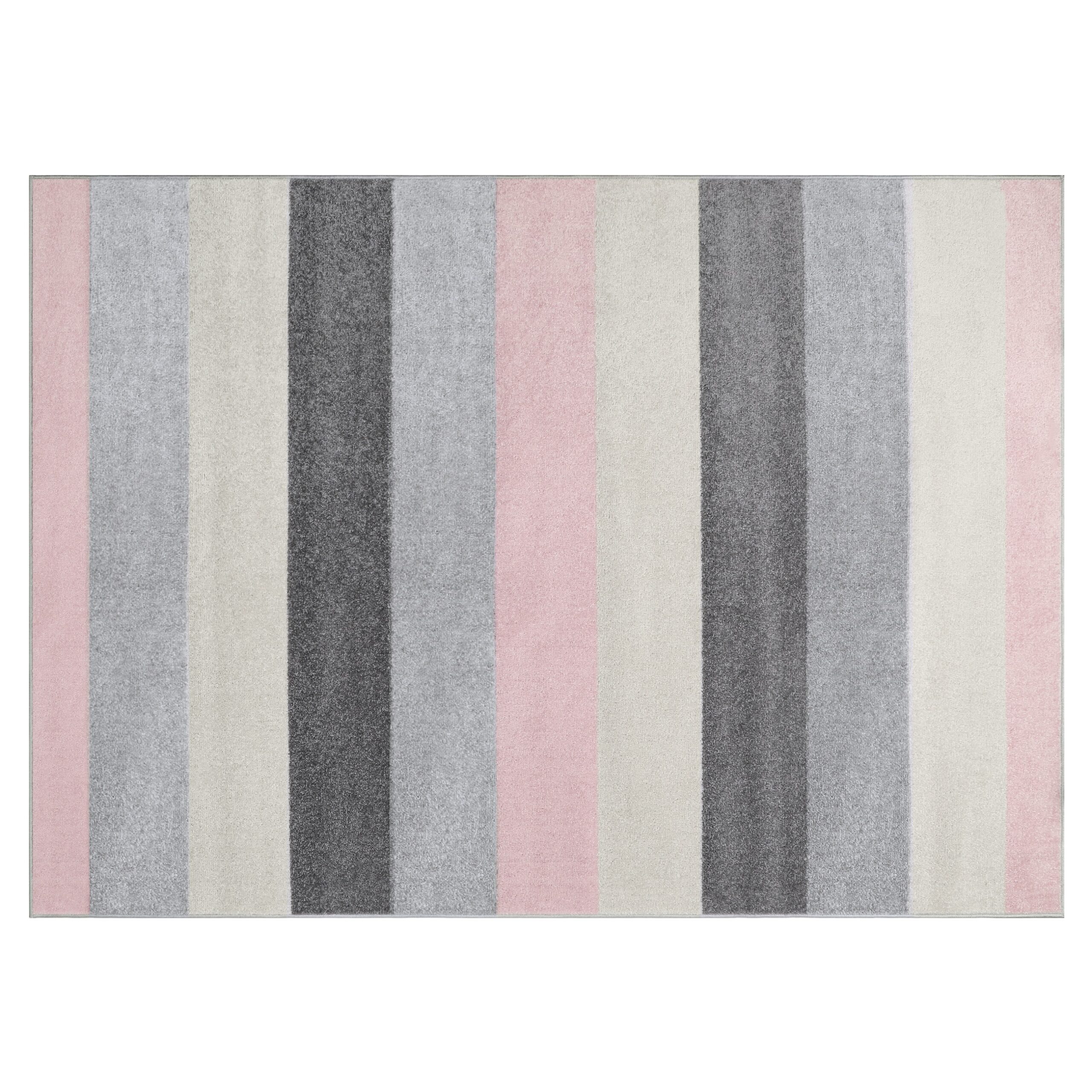 Vloerkleed Lazur Grijs Roze Geometrisch Lijnen