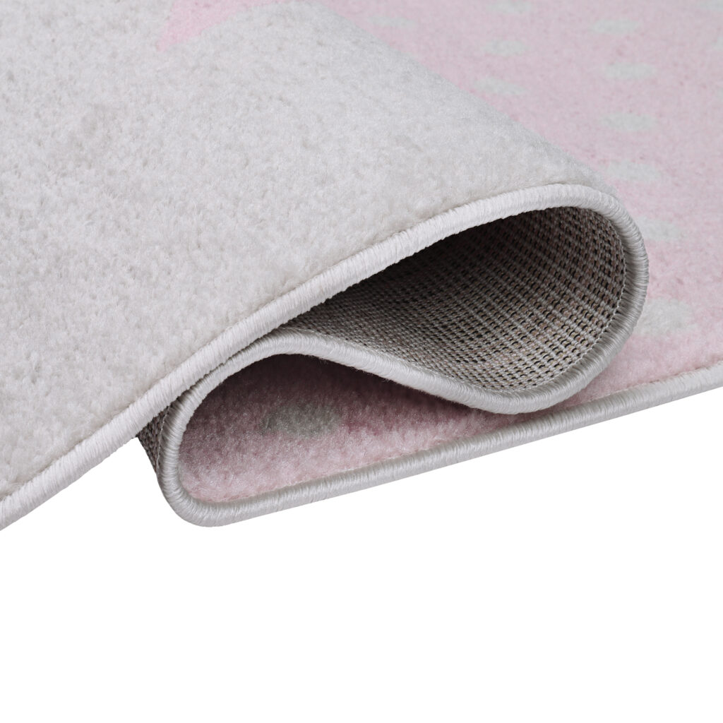 Vloerkleed Lazur Grijs Roze Vierkanten Kindertapijt
