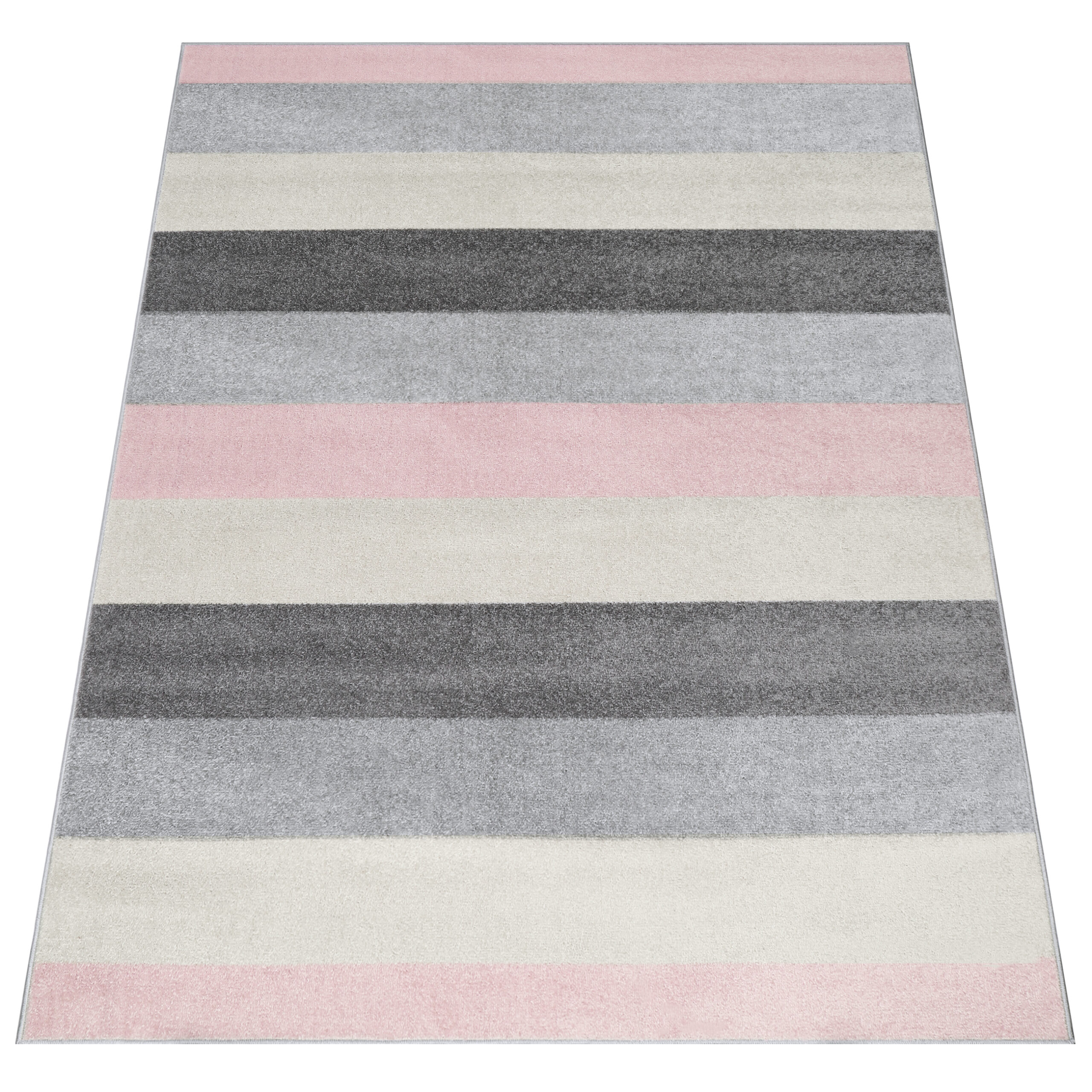 Vloerkleed Lazur Grijs Roze Geometrisch Lijnen