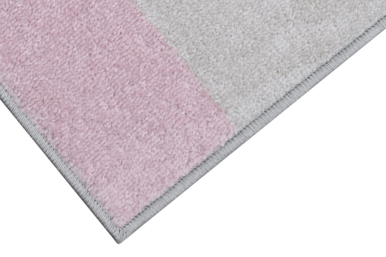 Vloerkleed Lazur Grijs Roze Geometrisch Lijnen