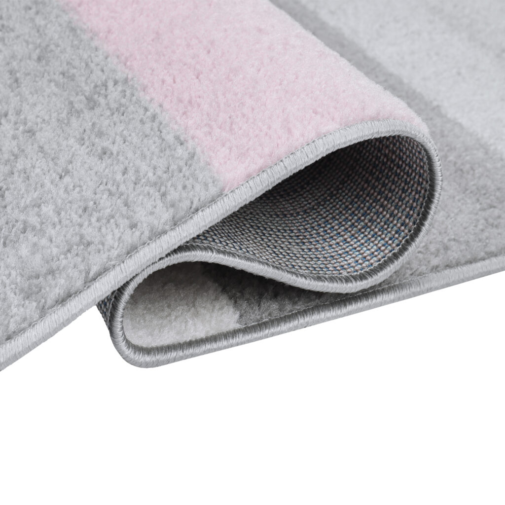 Vloerkleed Lazur Grijs Roze Geometrisch Lijnen