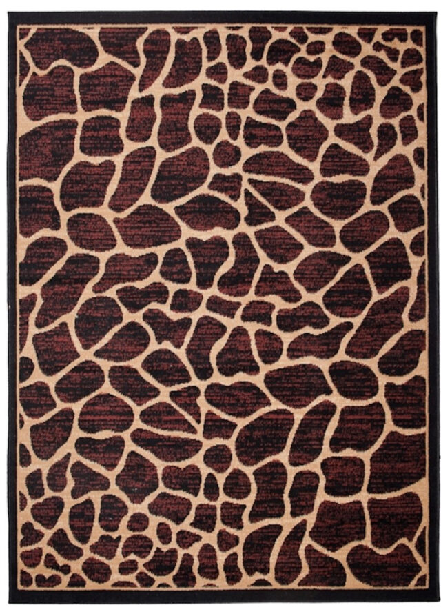 Vloerkleed Atlas Bruin Beige Dierenmotief Giraffe