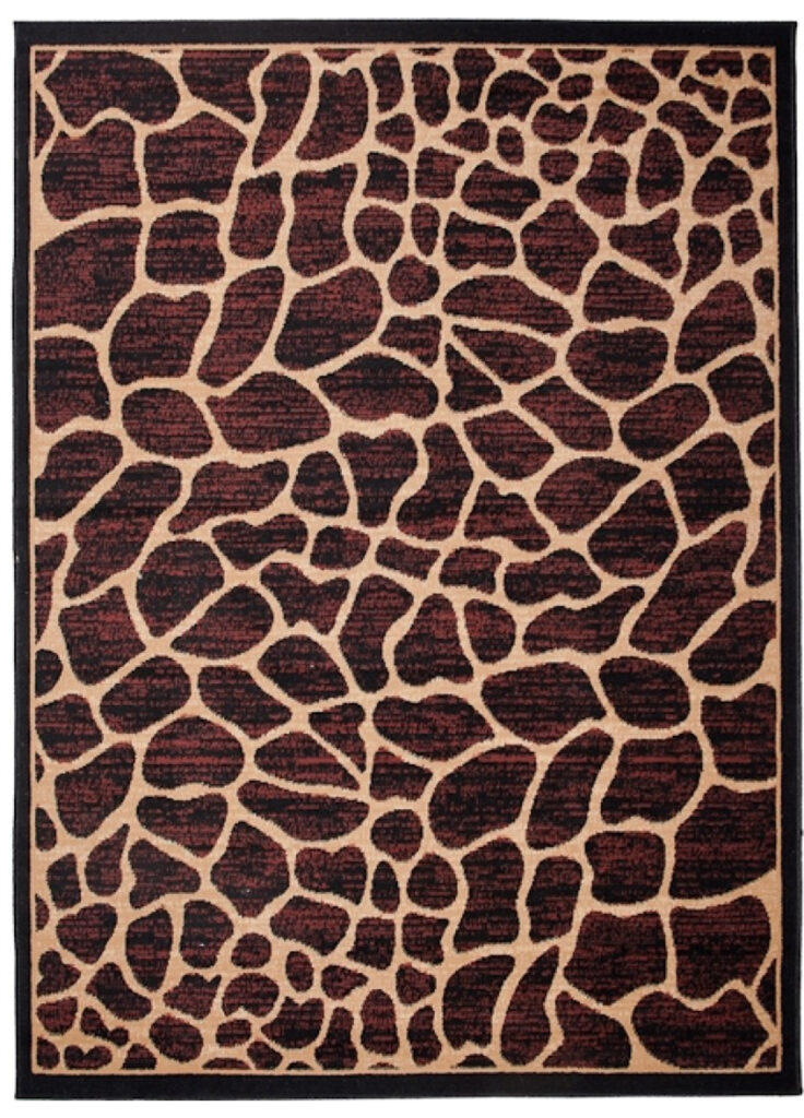 Vloerkleed Atlas Bruin Beige Dierenmotief Giraffe