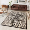 Vloerkleed Atlas Zwart Creme Dierenmotief Zebra