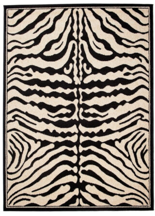 Vloerkleed Atlas Zwart Creme Dierenmotief Zebra