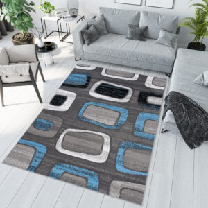 Vloerkleed Maya Blauw Grijs Geometrisch