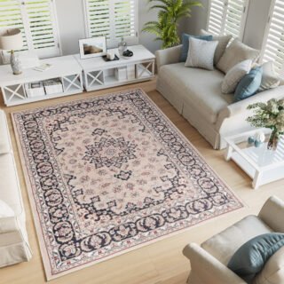 Vloerkleed Colorado Beige Zwart Rood Traditioneel