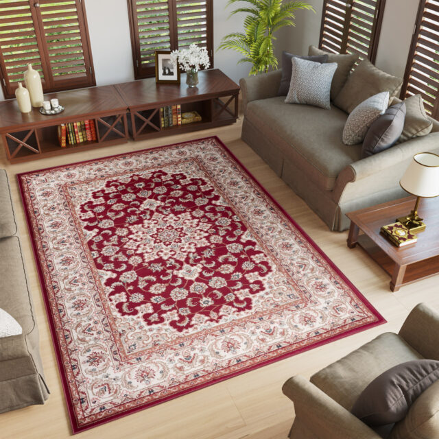 Vloerkleed Colorado Rood Creme Traditioneel