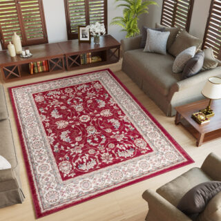 Vloerkleed Colorado Traditioneel Rood Creme Gebloemd
