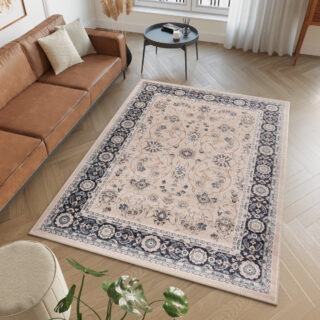 Vloerkleed Colorado Traditioneel Beige Zwart Gebloemd