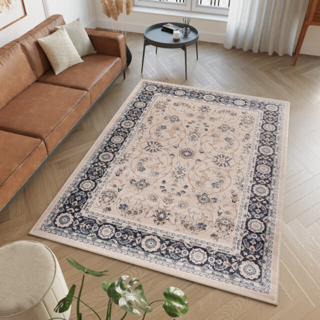 Vloerkleed Colorado Traditioneel Beige Zwart Gebloemd