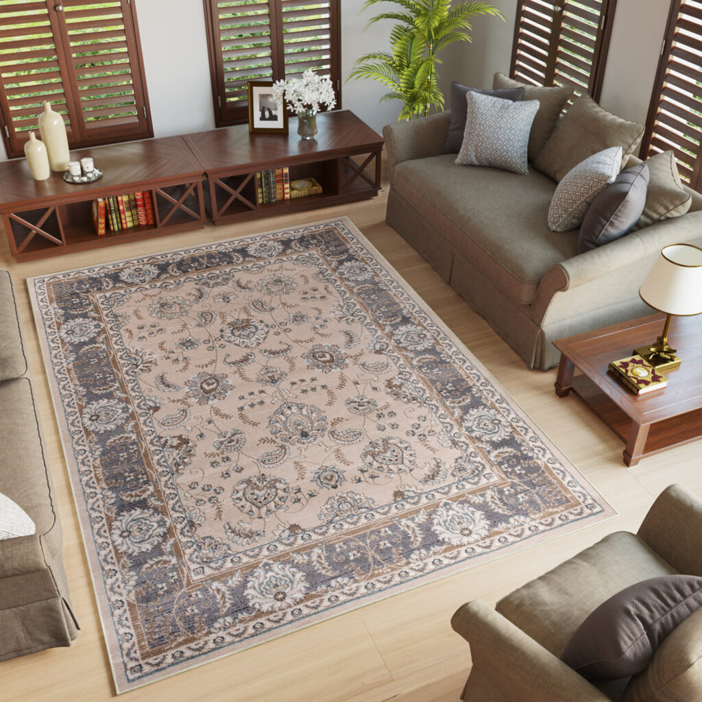 Vloerkleed Colorado Klassiek Beige Grijs Ornamenten