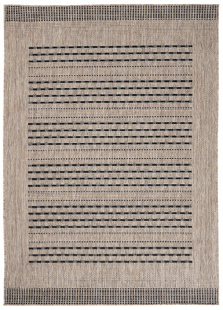 Vloerkleed Melissa Bruin Zwart Gestreept Indoor Outdoor