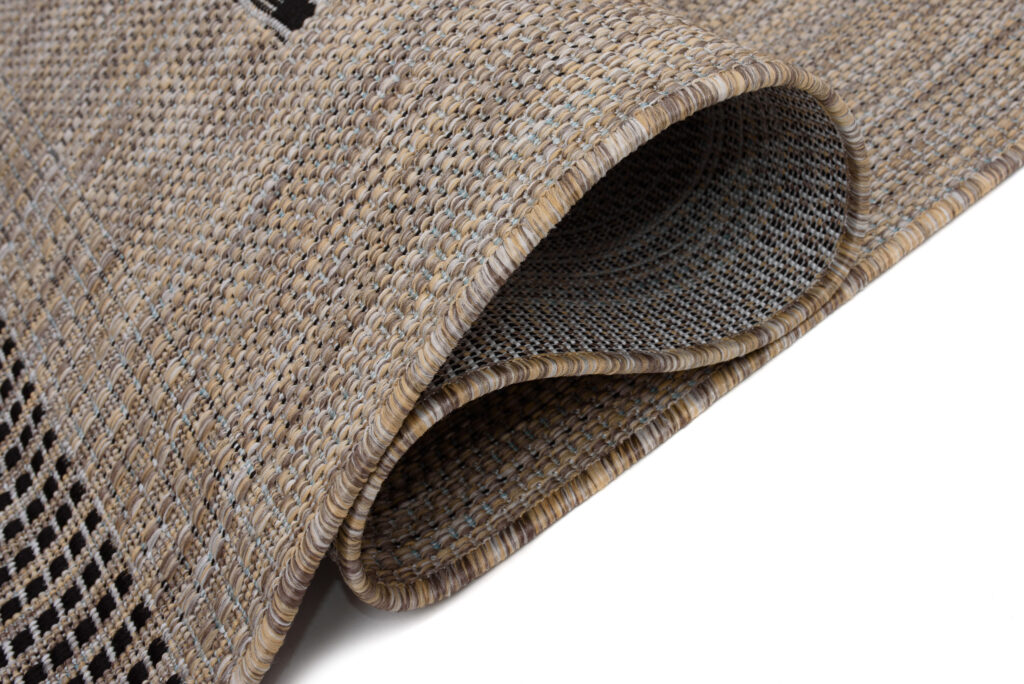 Vloerkleed Melissa Bruin Zwart Gestreept Indoor Outdoor