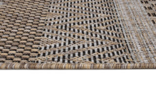 Vloerkleed Melissa Bruin Gestreept Indoor Outdoor