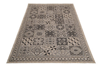 Vloerkleed Melissa Bruin Zwart Mozaiek Indoor Outdoor