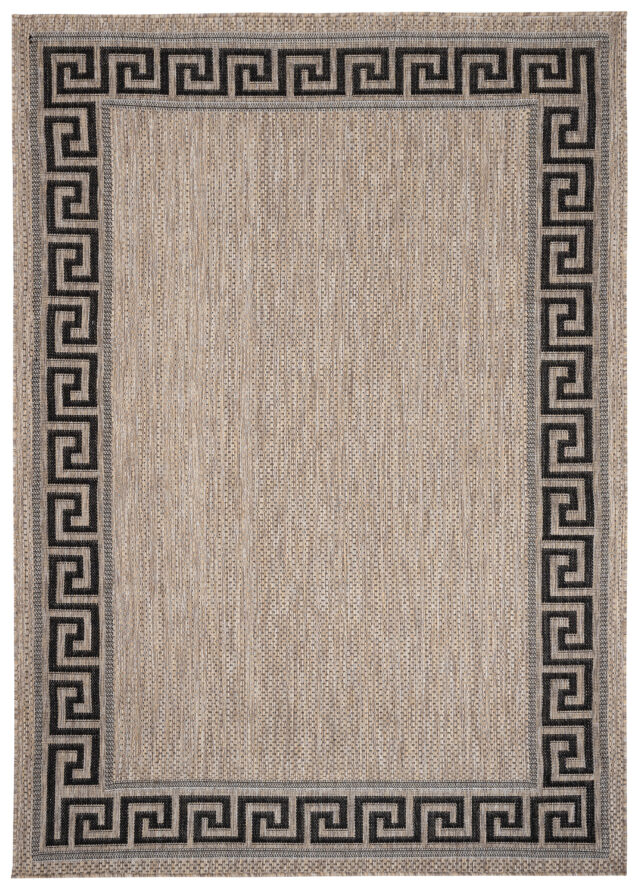 Vloerkleed Melissa Bruin Zwart Zigzag Indoor Outdoor