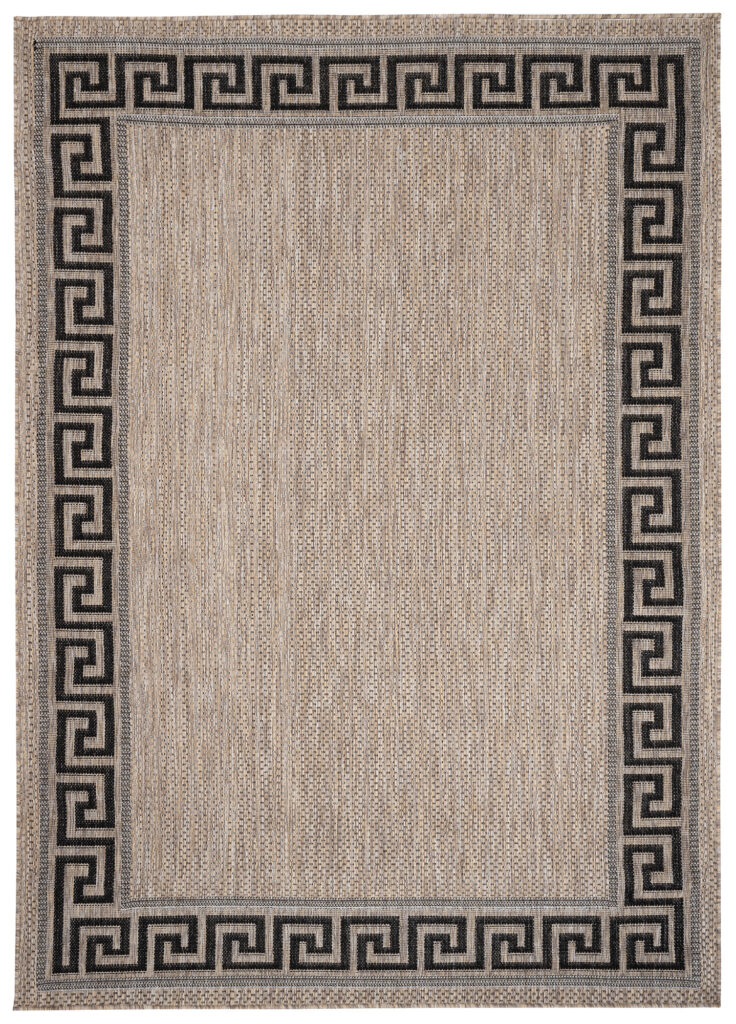 Vloerkleed Melissa Bruin Zwart Zigzag Indoor Outdoor