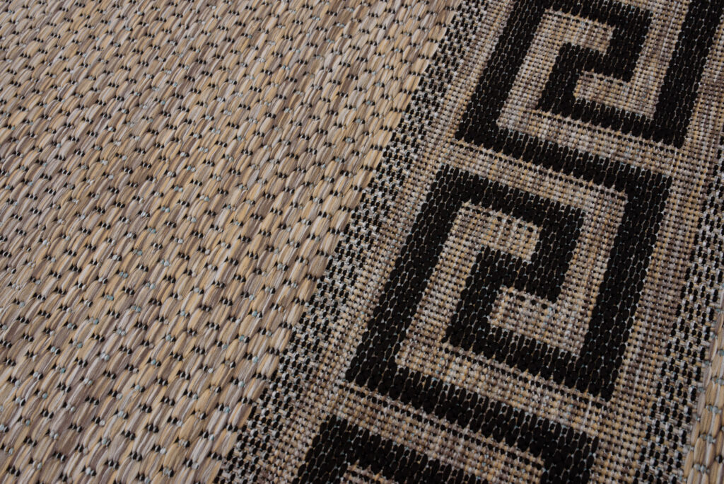 Vloerkleed Melissa Bruin Zwart Zigzag Indoor Outdoor