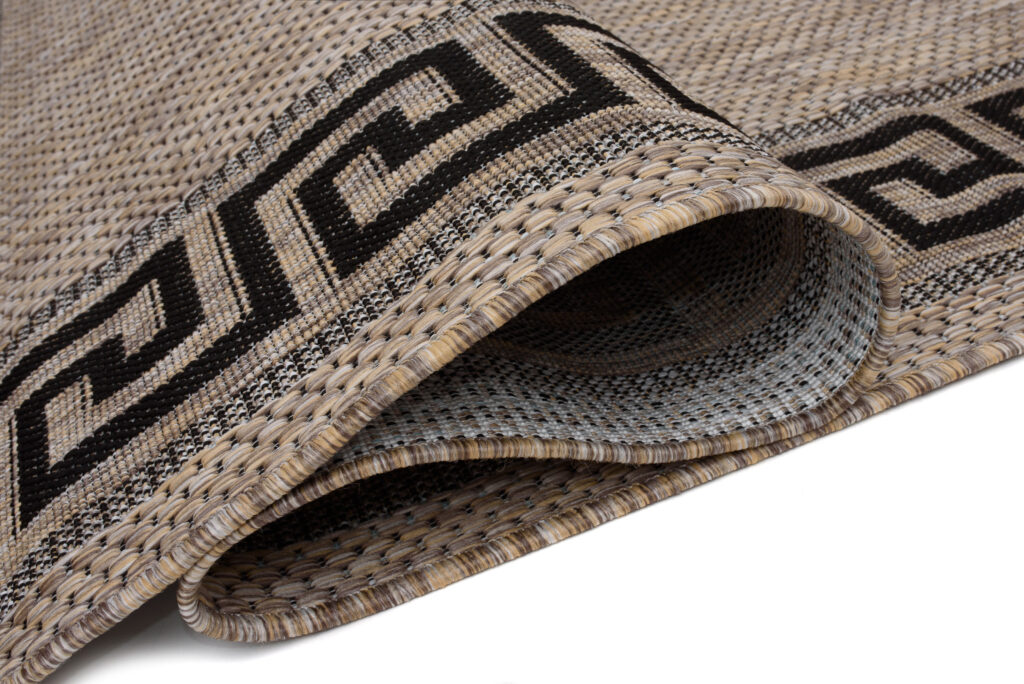 Vloerkleed Melissa Bruin Zwart Zigzag Indoor Outdoor