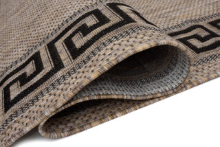 Vloerkleed Melissa Bruin Zwart Zigzag Indoor Outdoor