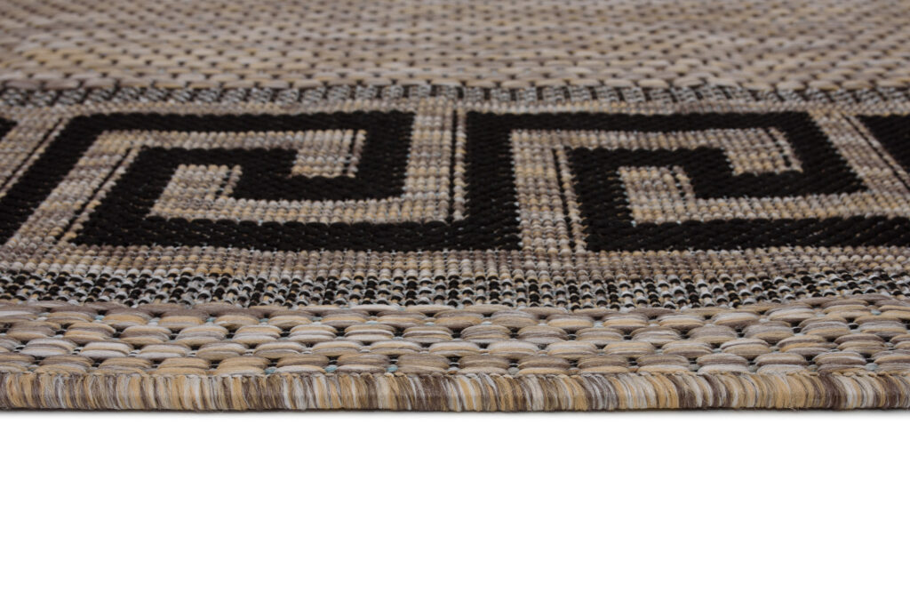 Vloerkleed Melissa Bruin Zwart Zigzag Indoor Outdoor