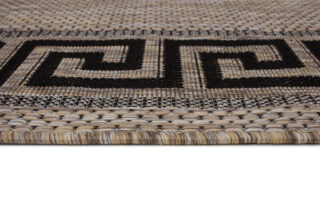 Vloerkleed Melissa Bruin Zwart Zigzag Indoor Outdoor